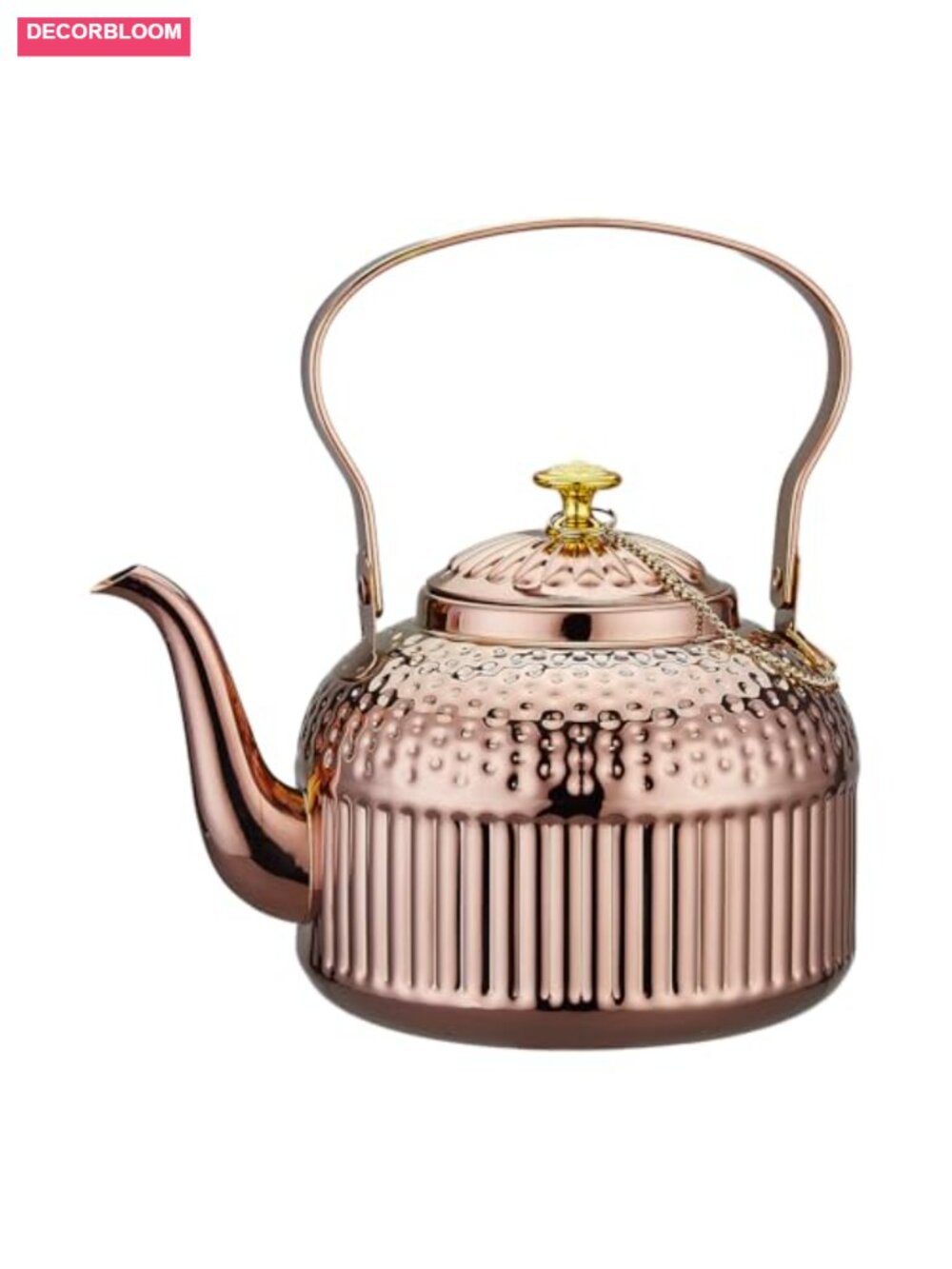 Stainless Steel Teapot with Infuser Hand Hammered Antique 1.4L